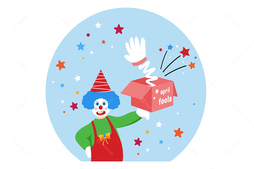 Conceito do Dia da Mentira 01 de Abril Ilustração Vetor EPS