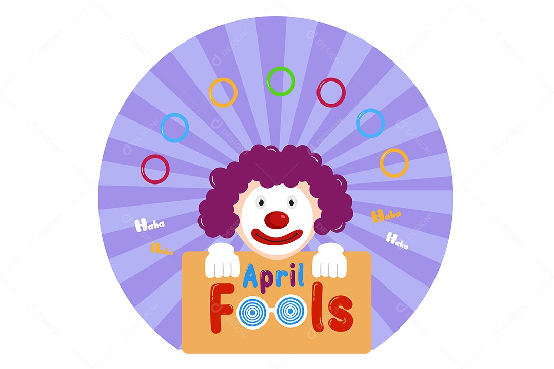 Conceito do Dia da Mentira 01 de Abril Ilustração Vetor EPS