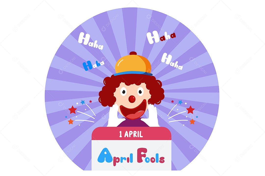 Conceito do Dia da Mentira 01 de Abril Ilustração Vetor EPS