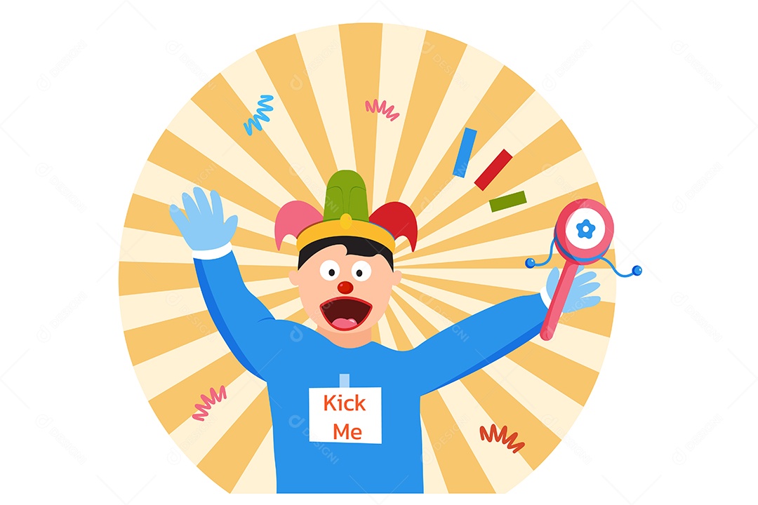 Conceito do Dia da Mentira 01 de Abril Ilustração Vetor EPS