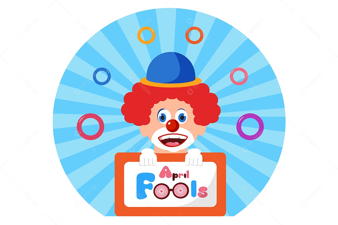 Conceito do Dia da Mentira 01 de Abril Ilustração Vetor EPS