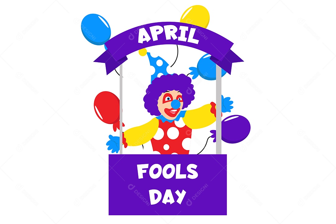 Conceito do Dia da Mentira 01 de Abril Ilustração Vetor EPS