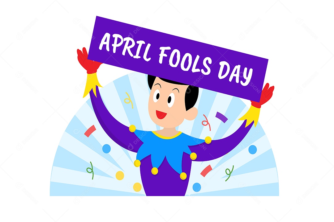 Conceito do Dia da Mentira 01 de Abril Ilustração Vetor EPS