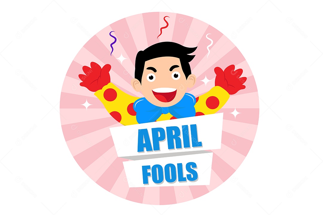 Conceito do Dia da Mentira 01 de Abril Ilustração Vetor EPS