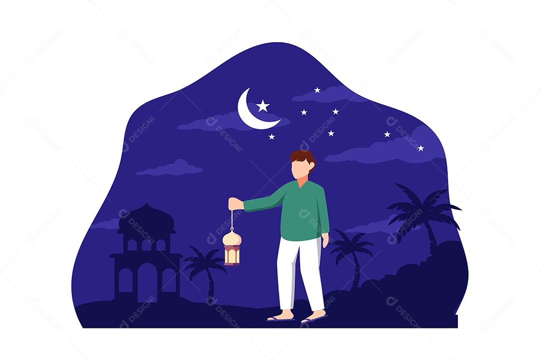 Conceito de Ilustração do Ramadan Vetor EPS