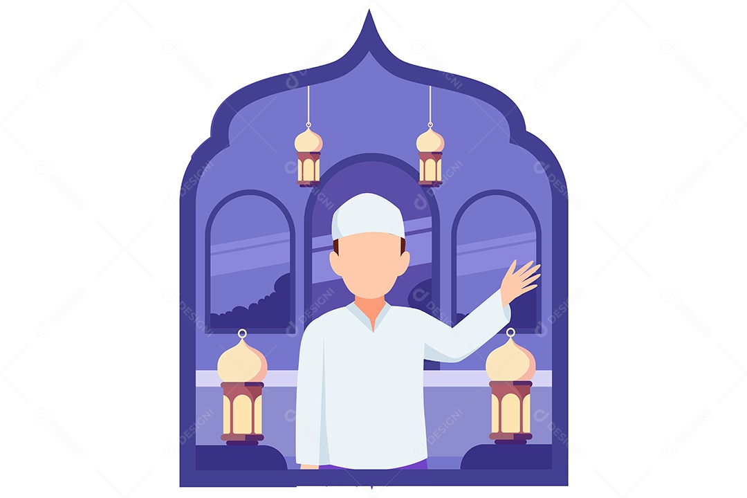 Conceito de Ilustração do Ramadan Vetor EPS