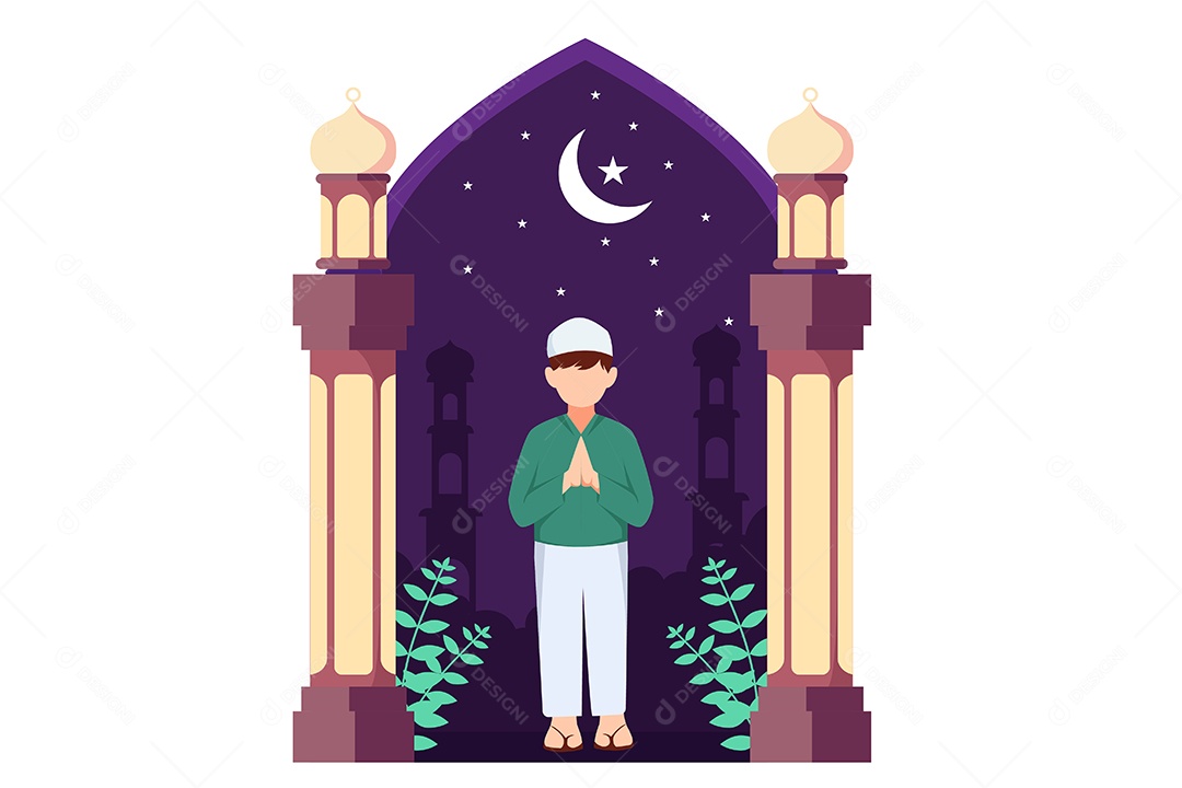 Conceito Ilustração do Ramadan Vetor EPS