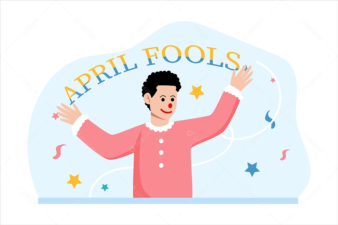 Conceito do Dia da Mentira 01 de Abril Ilustração Vetor EPS