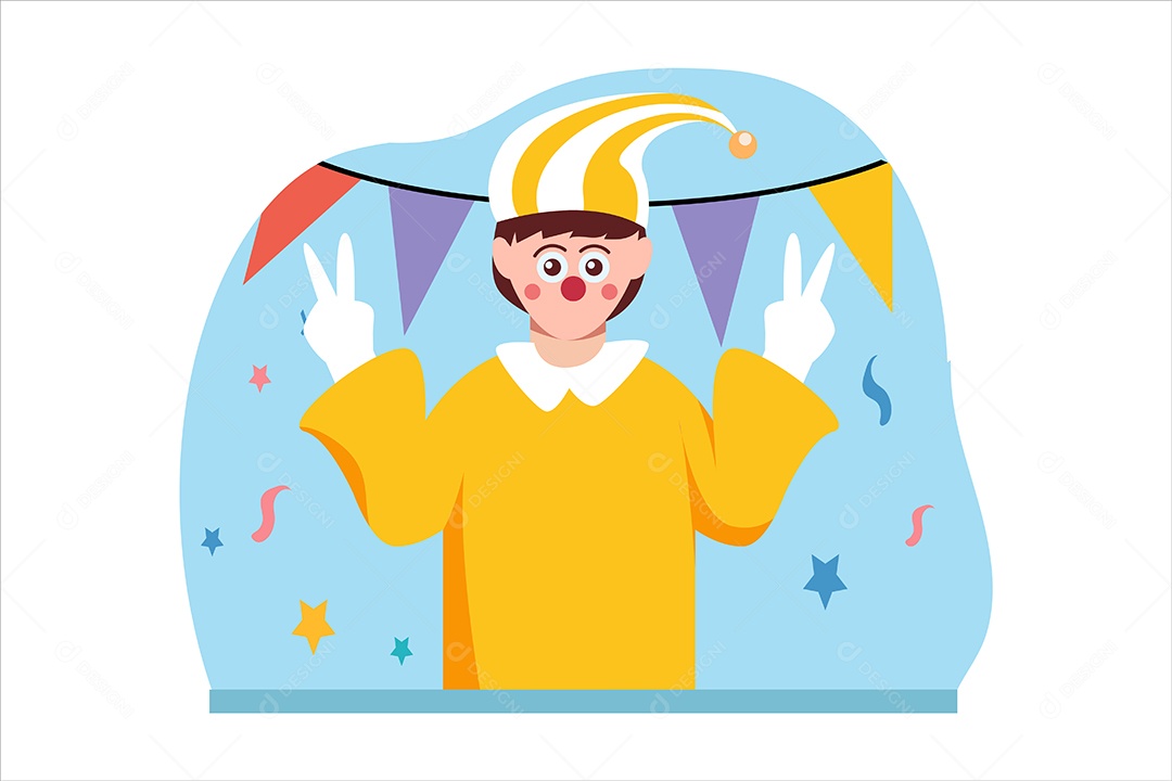 Conceito do Dia da Mentira 01 de Abril Ilustração Vetor EPS