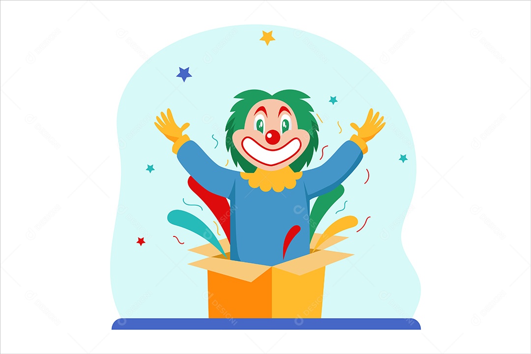 Conceito do Dia da Mentira 01 de Abril Ilustração Vetor EPS