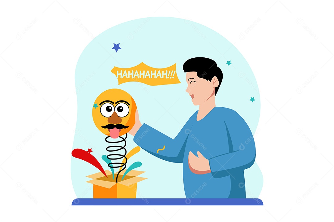 Conceito do Dia da Mentira 01 de Abril Ilustração Vetor EPS