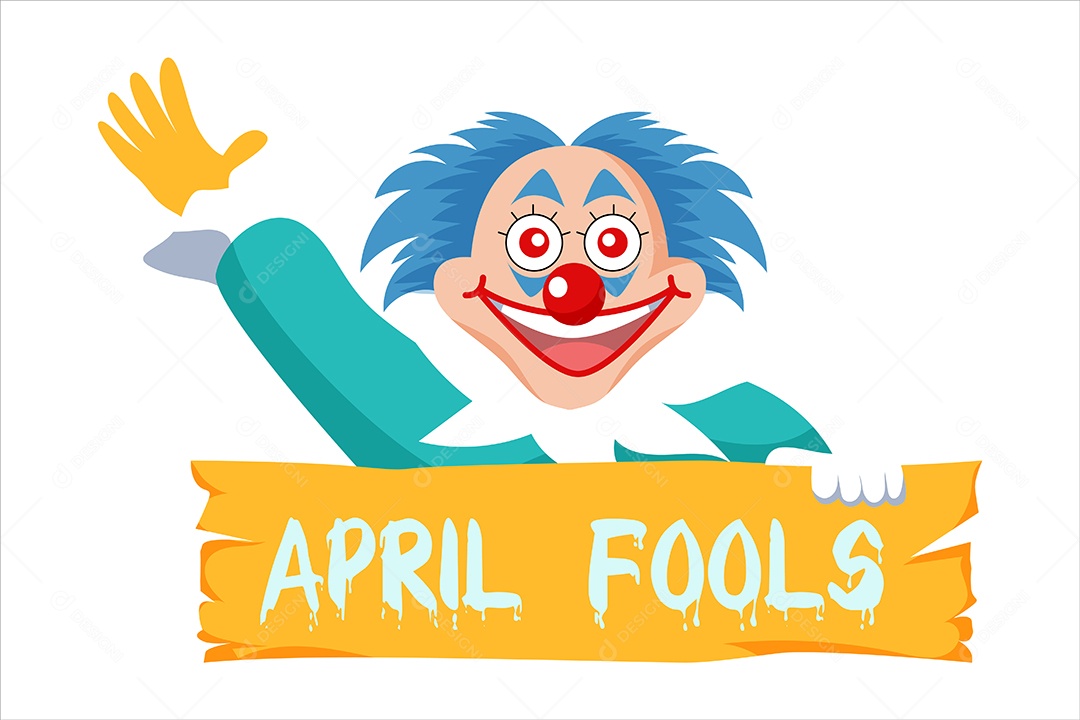 Conceito do Dia da Mentira 01 de Abril Ilustração Vetor EPS