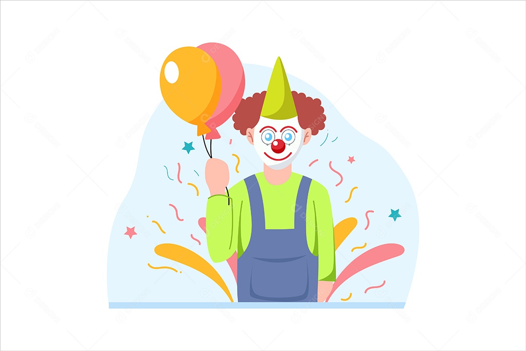 Conceito do Dia da Mentira 01 de Abril Ilustração Vetor EPS