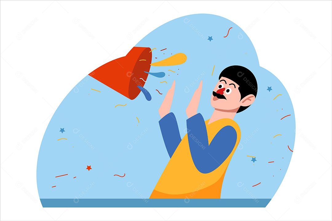 Conceito do Dia da Mentira 01 de Abril Ilustração Vetor EPS