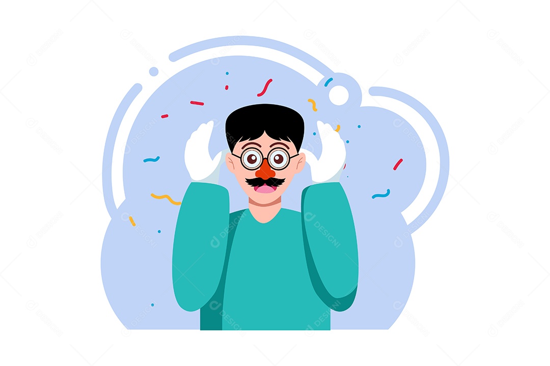 Conceito do Dia da Mentira 01 de Abril Ilustração Vetor EPS