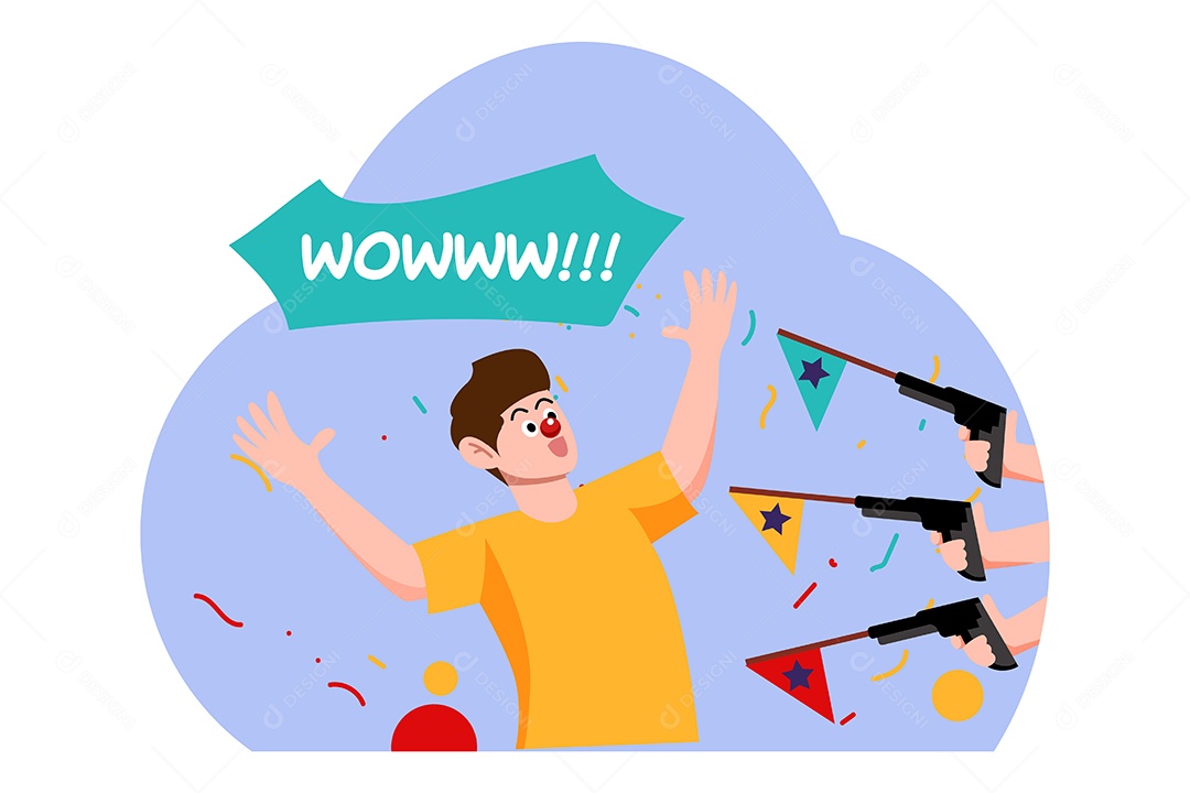 Conceito do Dia da Mentira 01 de Abril Ilustração Vetor EPS