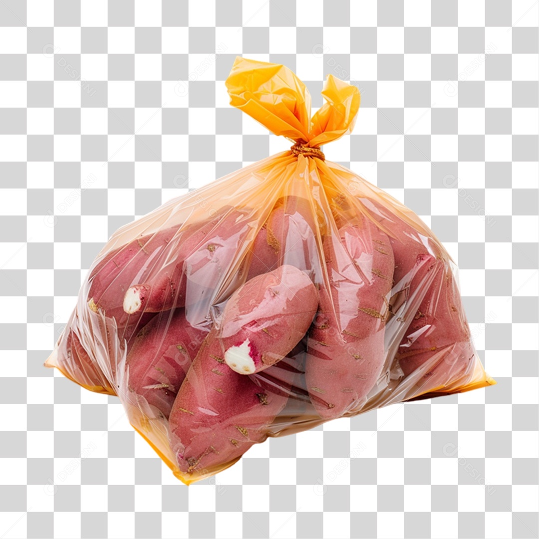 Sacola de Plástico com Verduras PNG Transparente