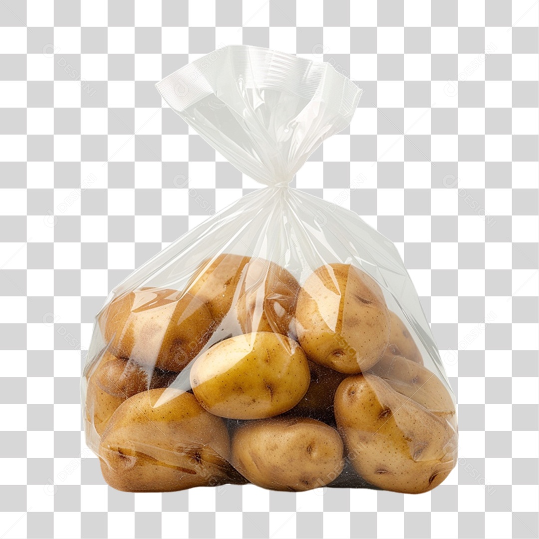 Sacola de Plástico com Verduras PNG Transparente