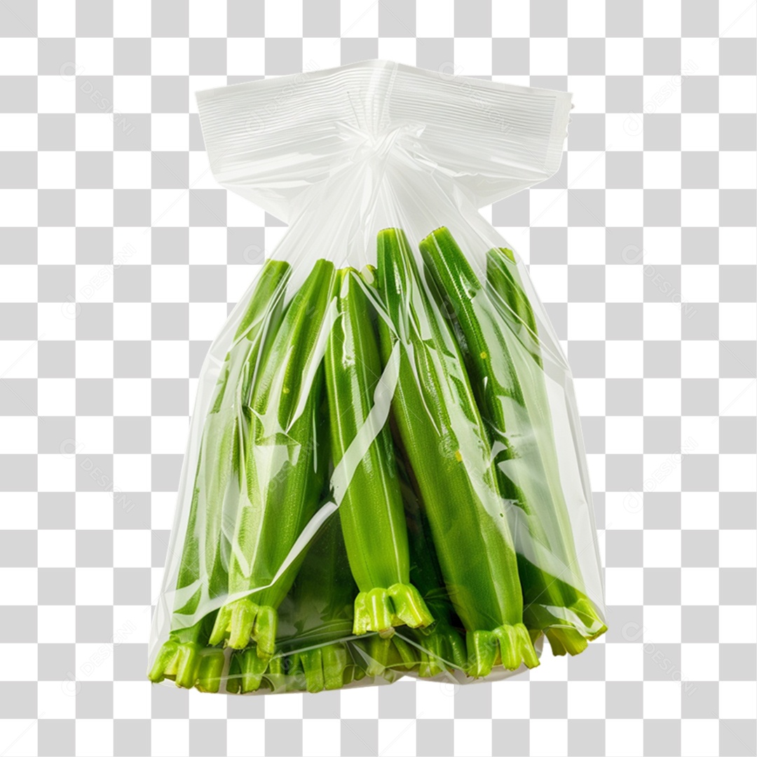 Sacola de Plástico com Verduras PNG Transparente