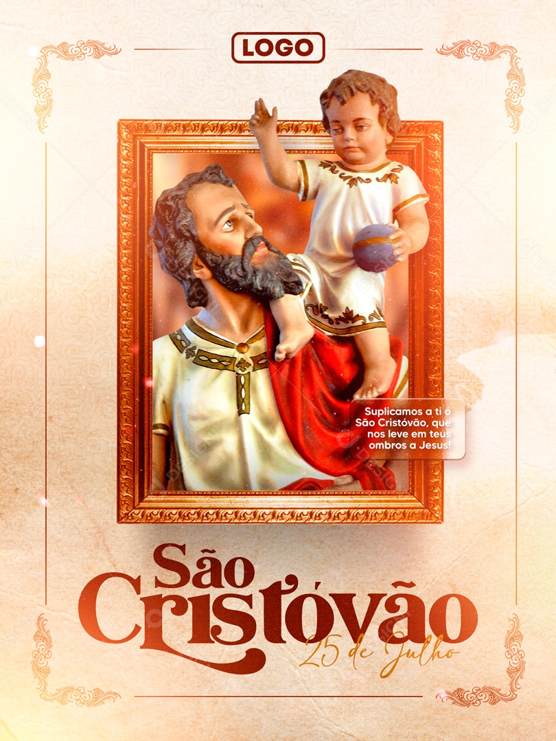 Dia de São Cristóvão 25 de Julho Social Media PSD Editável