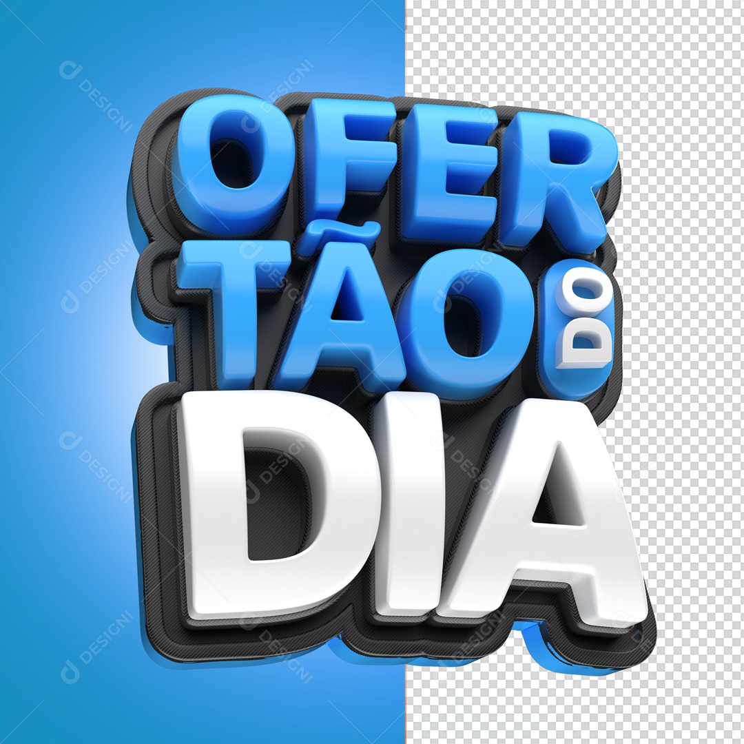 Ofertão do Dia Selo 3D para Composição PSD