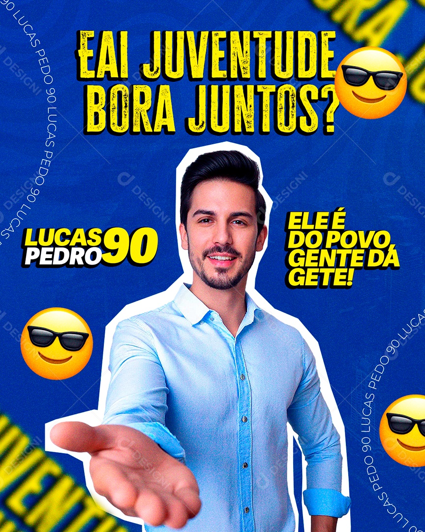Social Media Bora Juventude Prefeito Pedro PSD Editável
