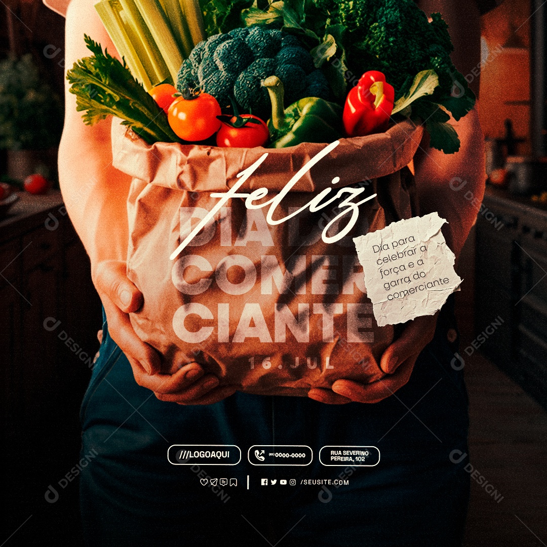 Happy Merchant's Day July 16th Editable Social Media PSD