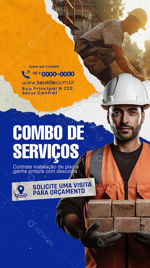 Story Combo de Serviço Social Media PSD Editável