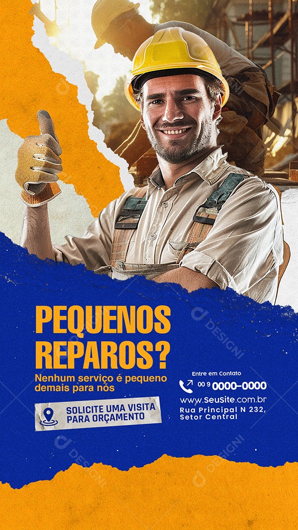 Story Pequenos Reparos Social Media PSD Editável