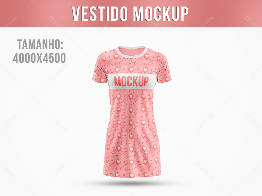 Vestido Feminino Mockup PSD Editável