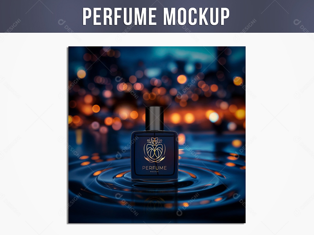 Vidro de Perfume Mockup PSD Editável