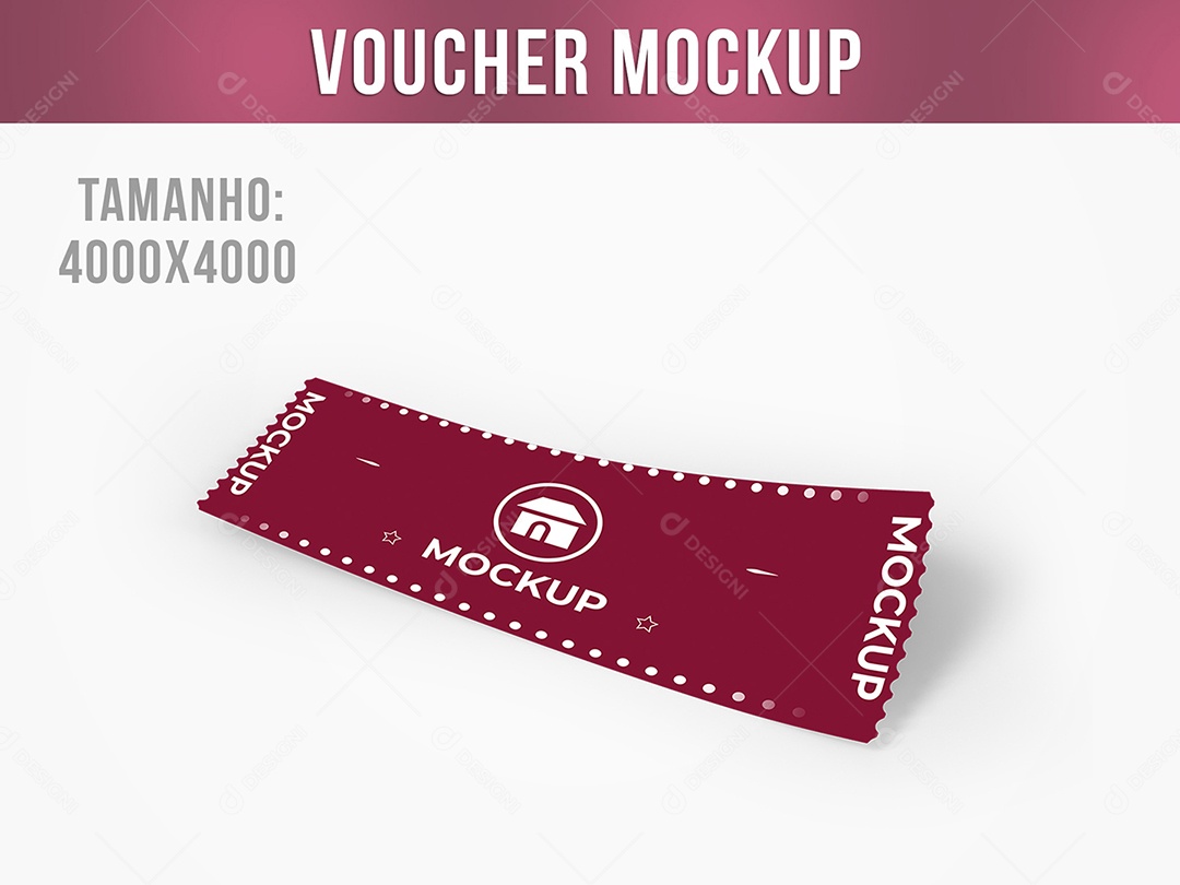 Voucher Mockup PSD Editável