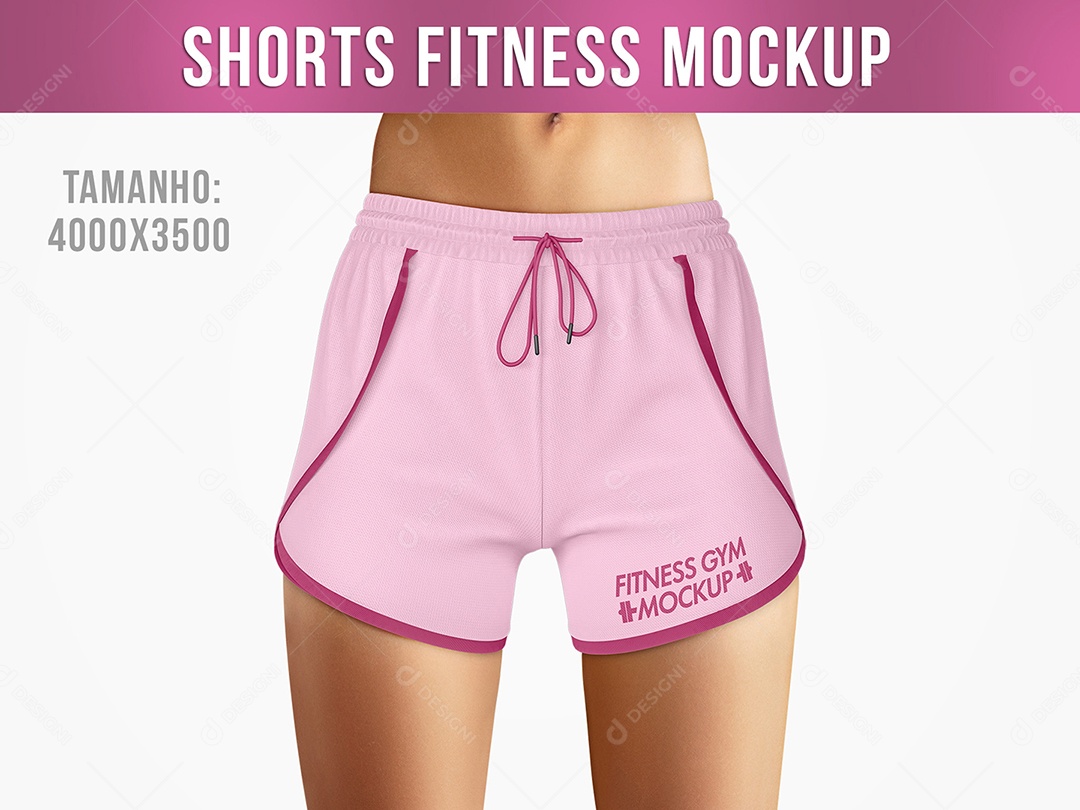 Shorts Fitness Mockup PSD Editável