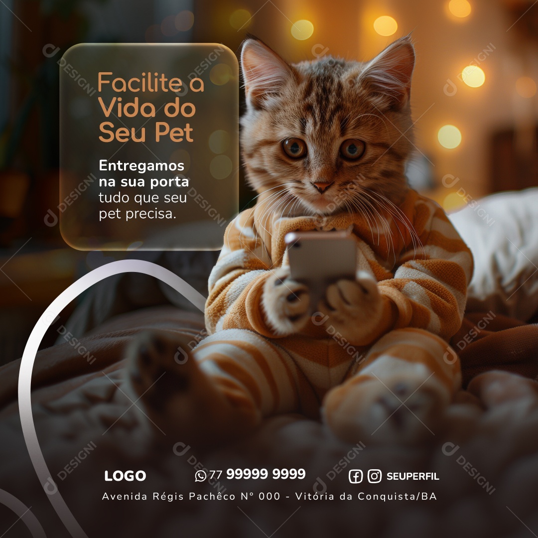 Facilite a Vida do seu Pet Social Media PSD Editável