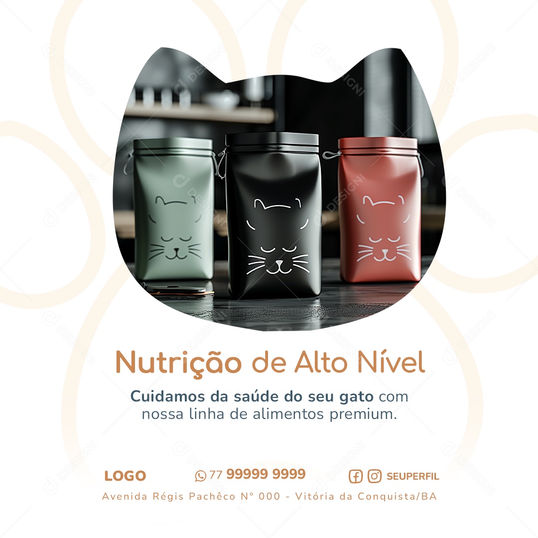 Nutrição de Alto Nível Social Media PSD Editável