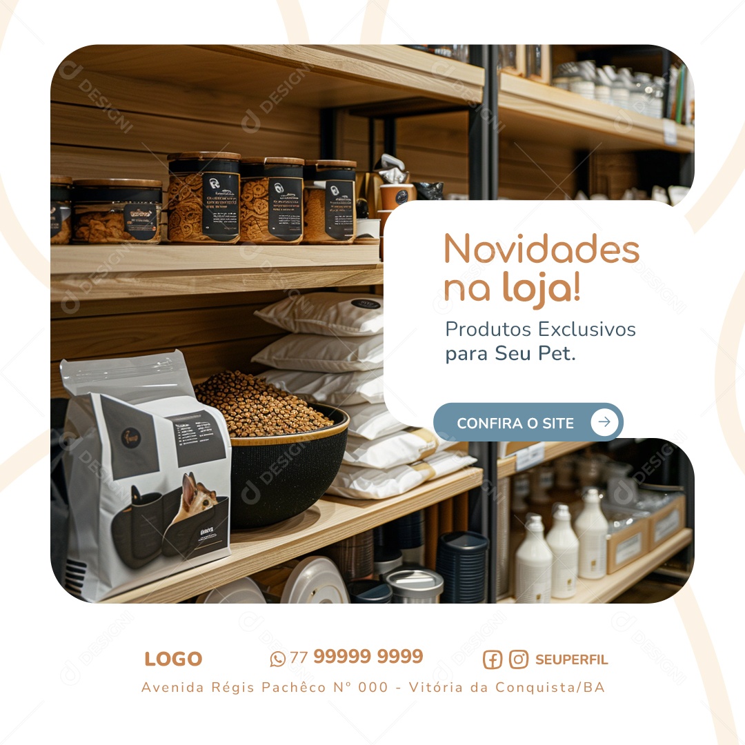 Novidades na Loja Social Media PSD Editável