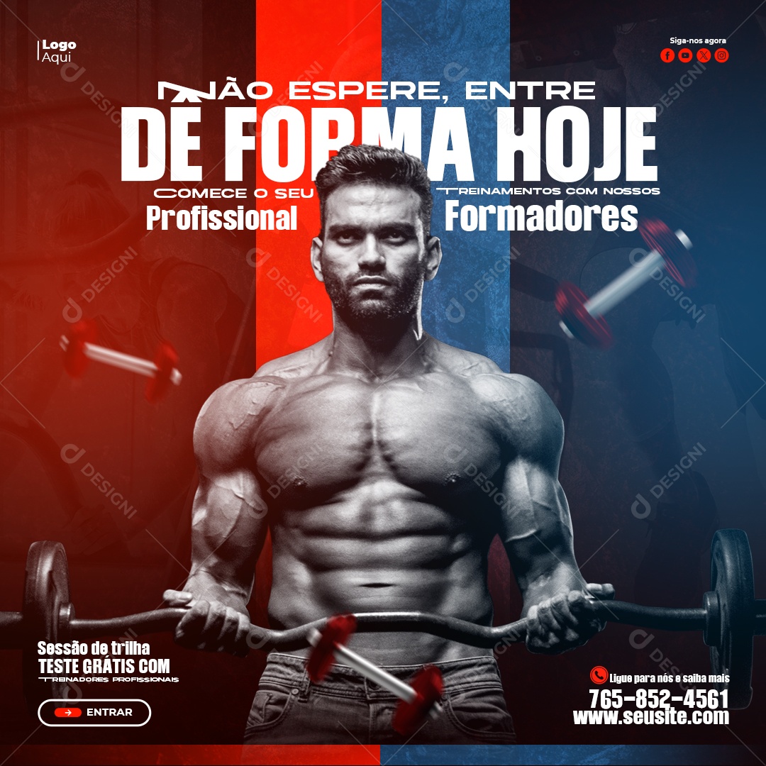 Social Media Feed Academia PSD Editável