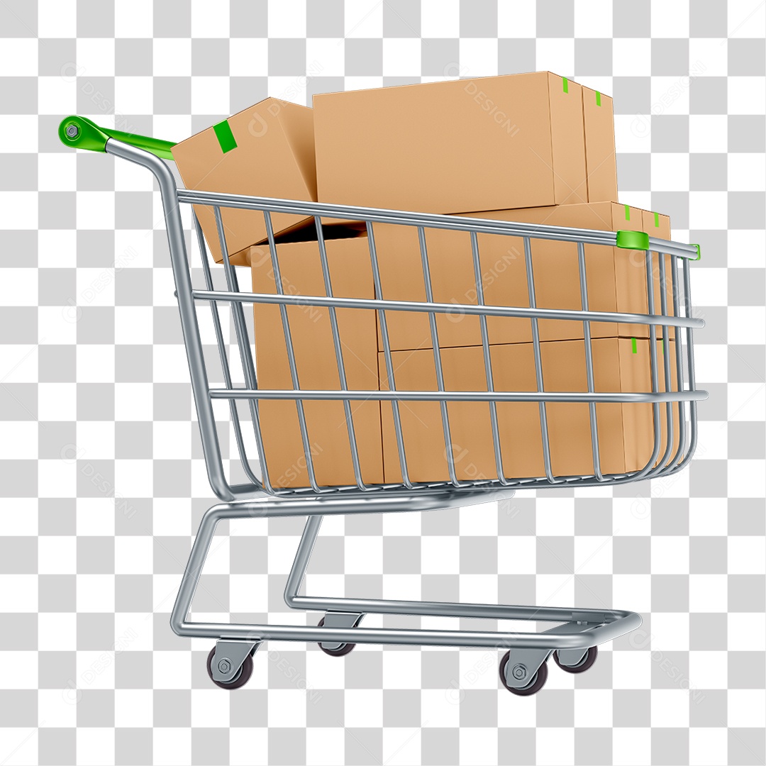 Carrinho de Compras Supermercados PNG Transparente