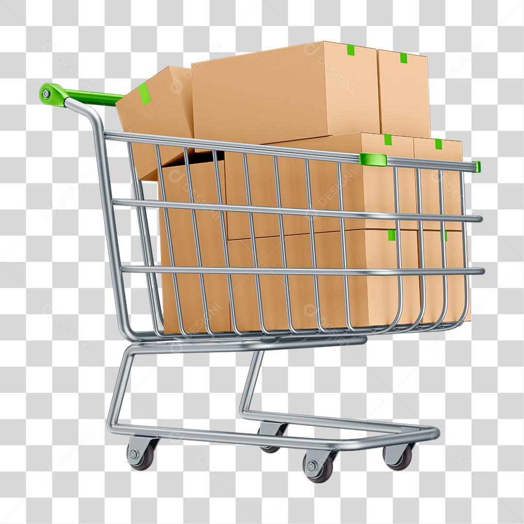 Carrinho de Compras Supermercados PNG Transparente