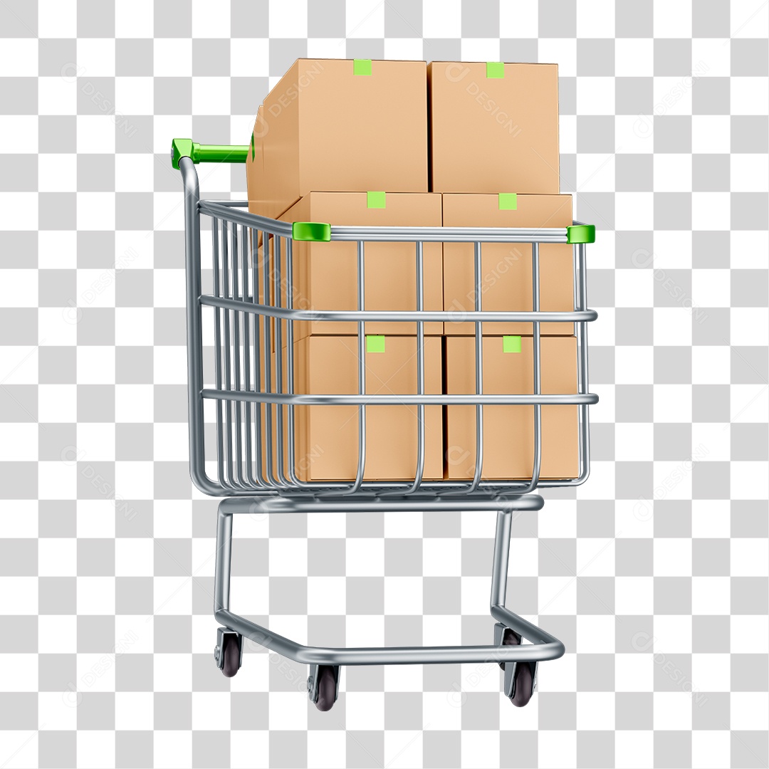 Carrinho de Compras Supermercados PNG Transparente