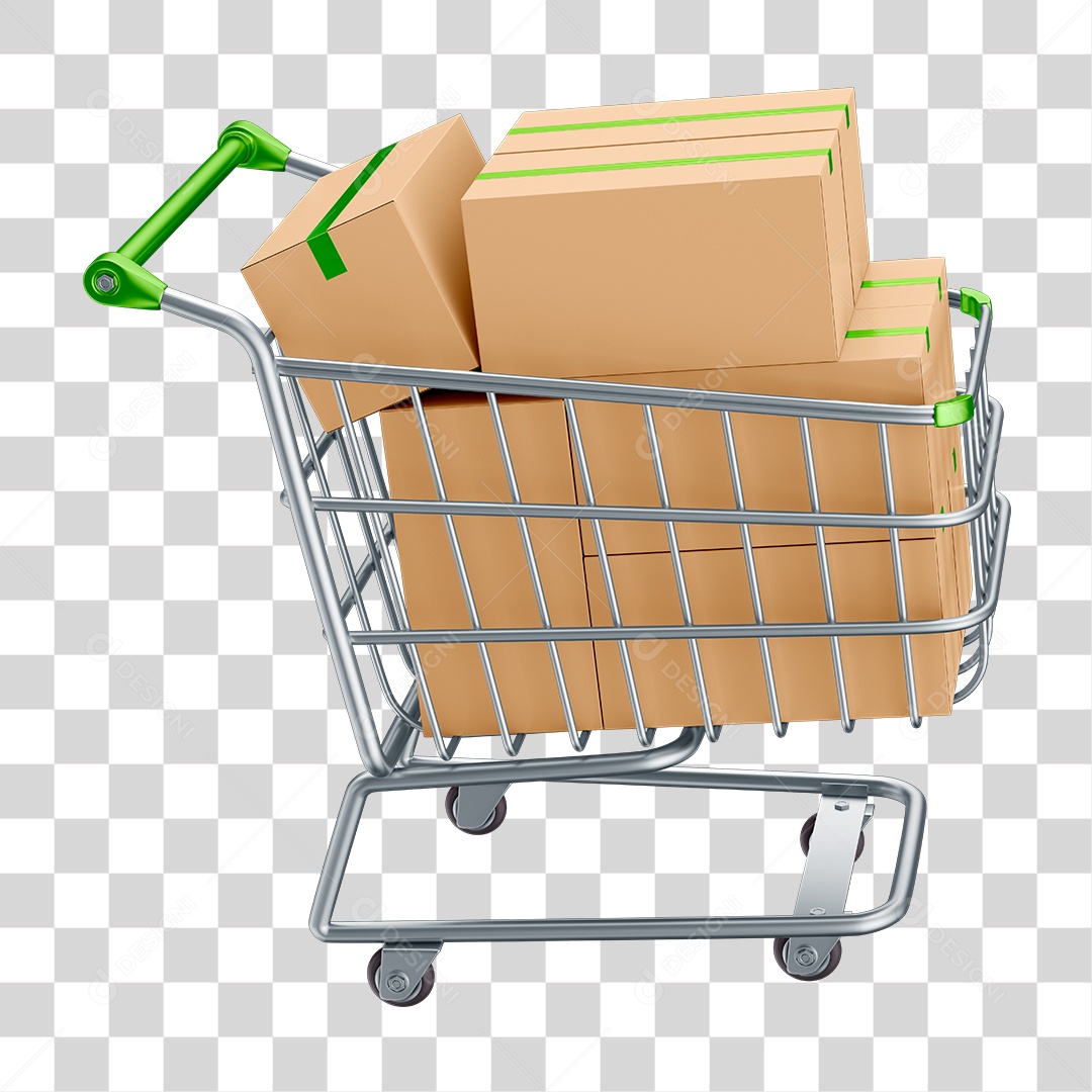 Carrinho de Compras Supermercados PNG Transparente