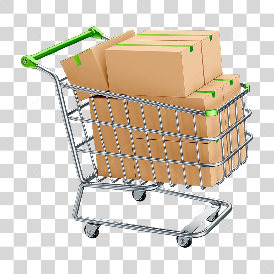 Carrinho de Compras Supermercados PNG Transparente