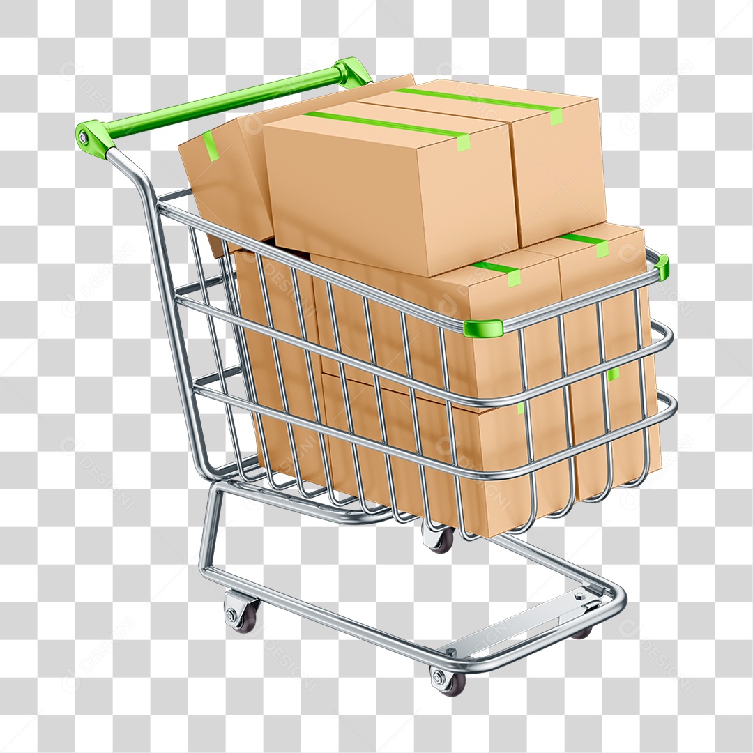 Carrinho de Compras Supermercados PNG Transparente