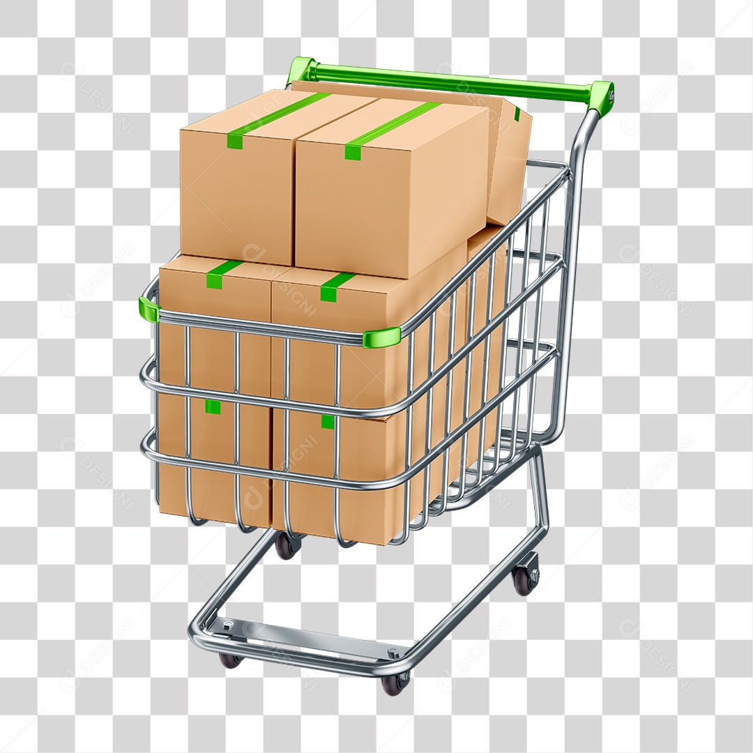 Carrinho de Compras Supermercados PNG Transparente