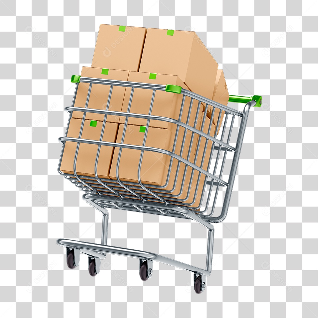 Carrinho de Compras Supermercados PNG Transparente