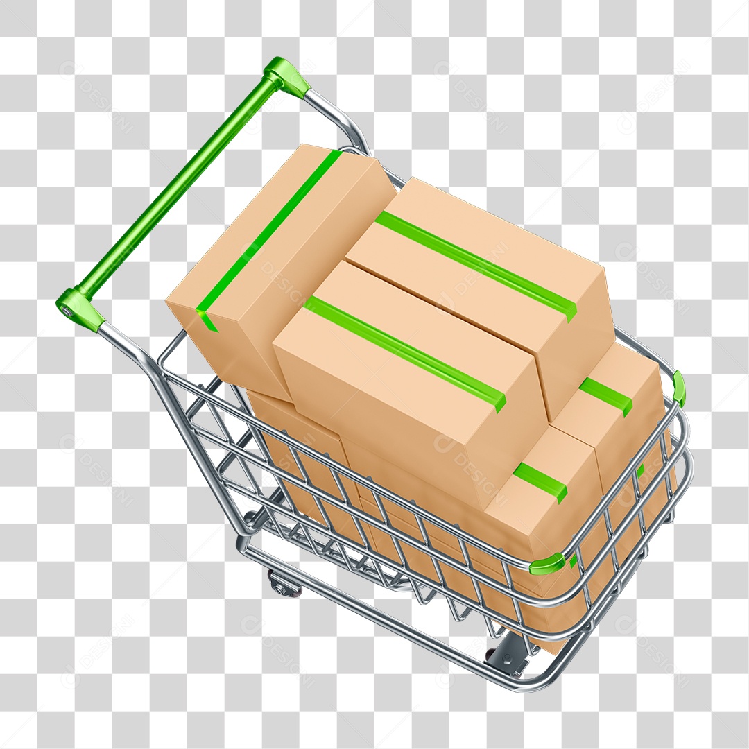 Carrinho de Compras Supermercados PNG Transparente