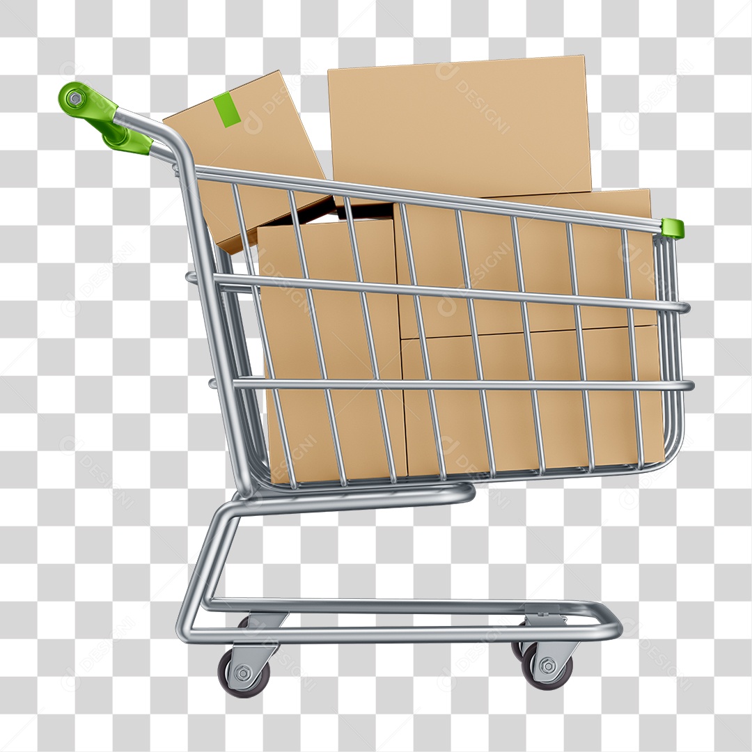 Carrinho de Compras Supermercados PNG Transparente