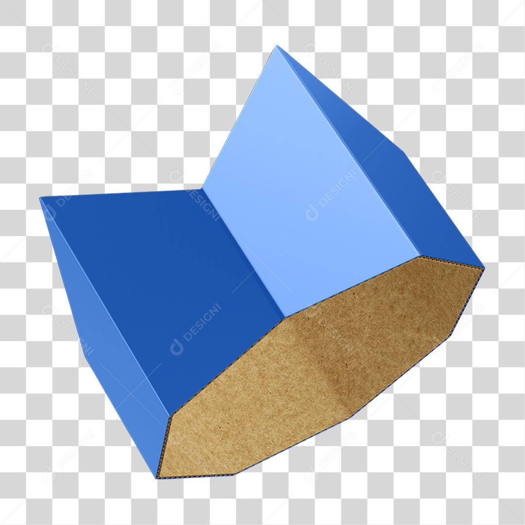 3D Element PNG Blue Paper Crown Transparent