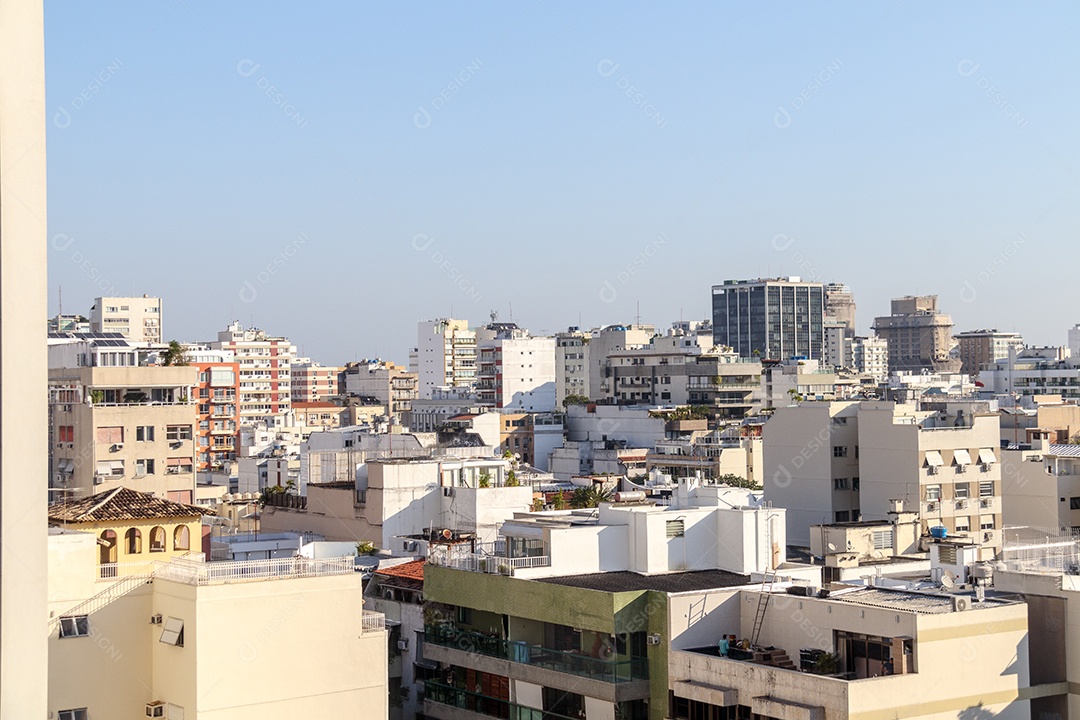 Vista de prédios de uma cidade
