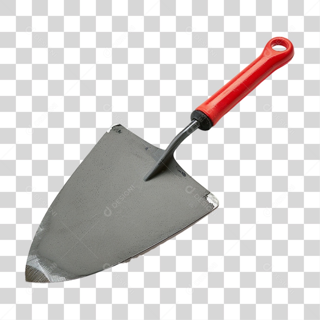 Elemento 3D Colher de Pedreiro PNG Transparente